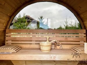 Outdoor barrel sauna mini small 2 4 persons (10)