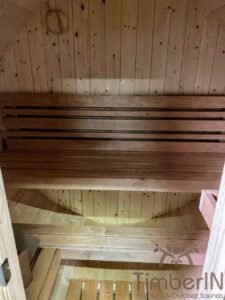 Outdoor barrel sauna mini small 2 4 persons 15
