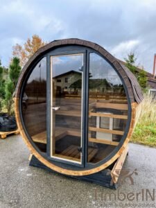 Outdoor barrel sauna mini small 2 4 persons (6)