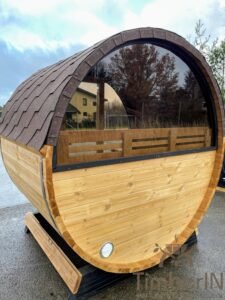 Outdoor barrel sauna mini small 2 4 persons (9)