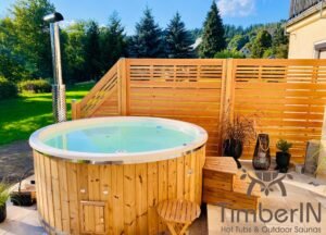 Wood burning heated hot tubs with jets – TimberIN Rojal 1 3
