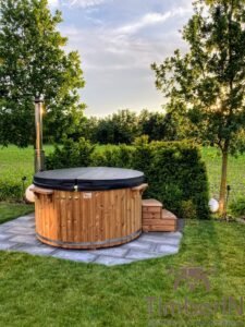 Wood burning heated hot tubs with jets – TimberIN Rojal 2 13