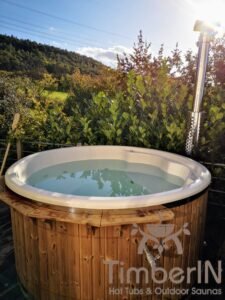 Wood burning heated hot tubs with jets – TimberIN Rojal 2 4