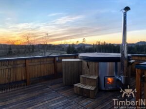 Wood burning heated hot tubs with jets – TimberIN Rojal 4 5