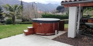 Wood burning heated hot tubs with jets – TimberIN Rojal 4 6