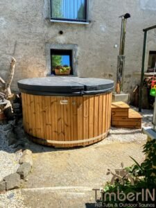 Wood burning heated hot tubs with jets – TimberIN Rojal 4 7