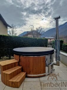 Wood burning heated hot tubs with jets – TimberIN Rojal 7