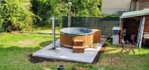 Wood fired hot tub with jets – TimberIN Rojal 6 2
