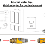 External water tap Quick adapter for garden hose set for wooden hot tub