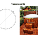 Fiberglass lid for wooden hot tub 1