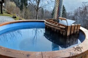 Outdoor jacuzzi hot tub wood fired 4 6 persons with snorkel burner (15)