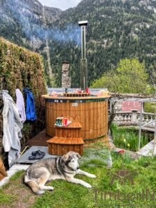 Outdoor jacuzzi hot tub wood fired 4 6 persons with snorkel burner (2)