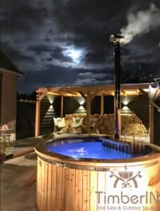 Outdoor jacuzzi hot tub wood fired 4 6 persons with snorkel burner (2)