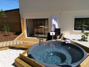 Wellness Hot Tub With External Wood Burner Sunken Model (4)