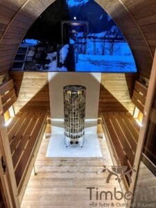 Outdoor wooden sauna pod iglu (5)