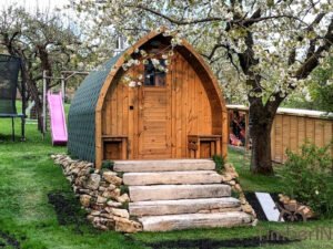Outdoor wooden sauna pod – iglu (2)