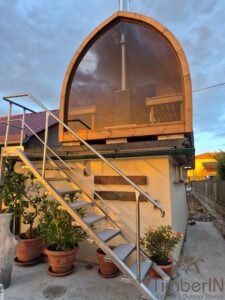 Outdoor Wooden Sauna Pod – Iglu 104 Timberin nordic pod™ porch (1)