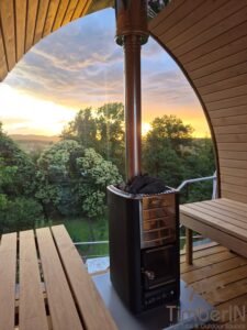 Outdoor Wooden Sauna Pod – Iglu 103 Timberin nordic pod™ porch (3)