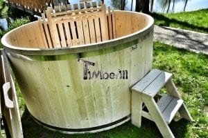 Wooden hot tub basic model made of siberian spruce larch 10