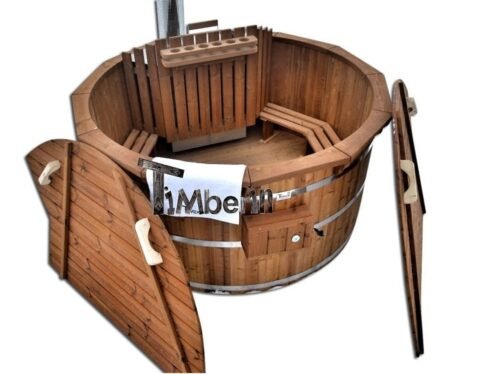 Barrel wooden hot tub thermo wood