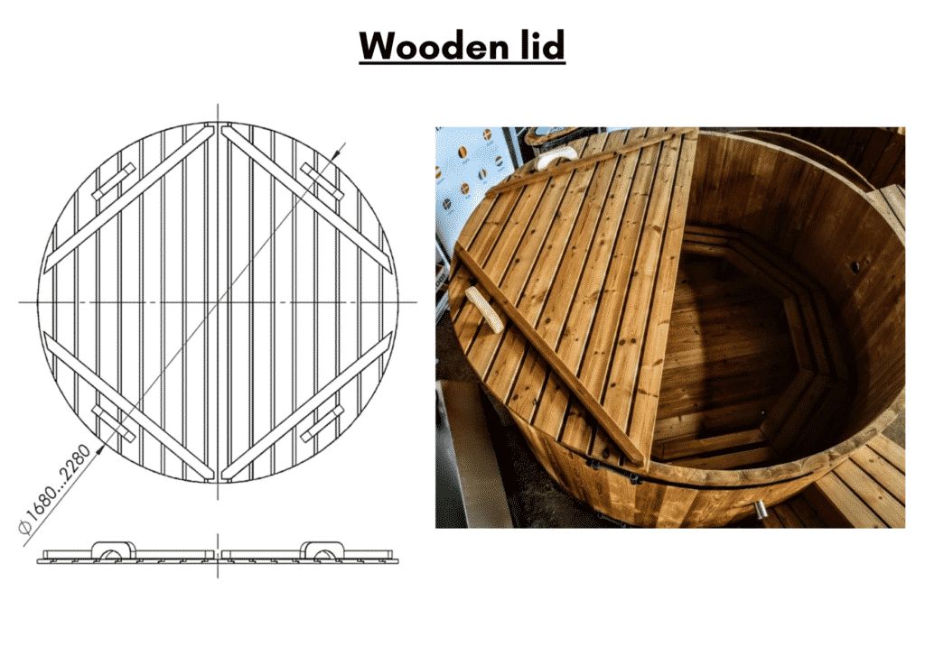 Wooden hot tub kits thermowood lid
