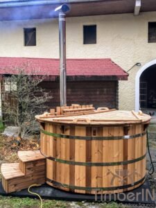 Wooden hot tub possible with jets Deluxe thermowood 1 3