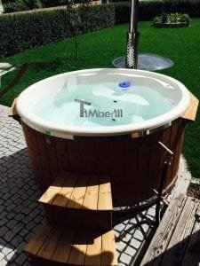 Fiberglass Lined Hot Tub With Integrated Burner Thermo Wood [Wellness Royal] (2)