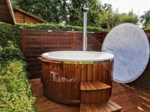 Fiberglass Lined Hot Tub With Integrated Burner Thermo Wood [Wellness Royal] (2)