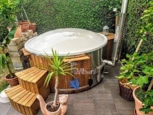 Fiberglass Lined Hot Tub With Integrated Burner Thermo Wood [Wellness Royal] (3)