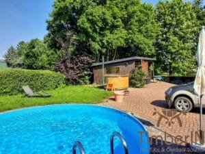 Wooden hot tub with jets jacuzzi (2)