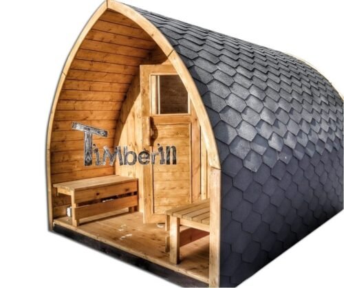 Outdoor home sauna pod