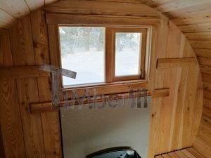 Barrel Garden Sauna With Canopy Terrace And Electric Heater (18)