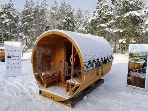 Barrel Garden Sauna With Canopy Terrace And Electric Heater (24)