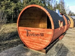 Outdoor Barrel Round Sauna (3)