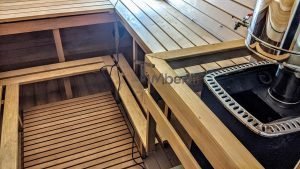 Rectangular barrel wooden outdoor sauna 18 1