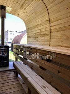 Rectangular wooden outdoor sauna 18 1