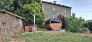 Outdoor barrel sauna 185 Timberin nordic barrel™ classic (3)