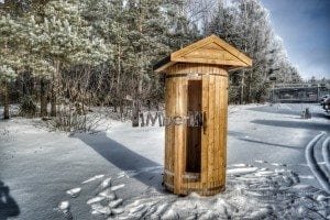 Outdoor shower with roof and door 10