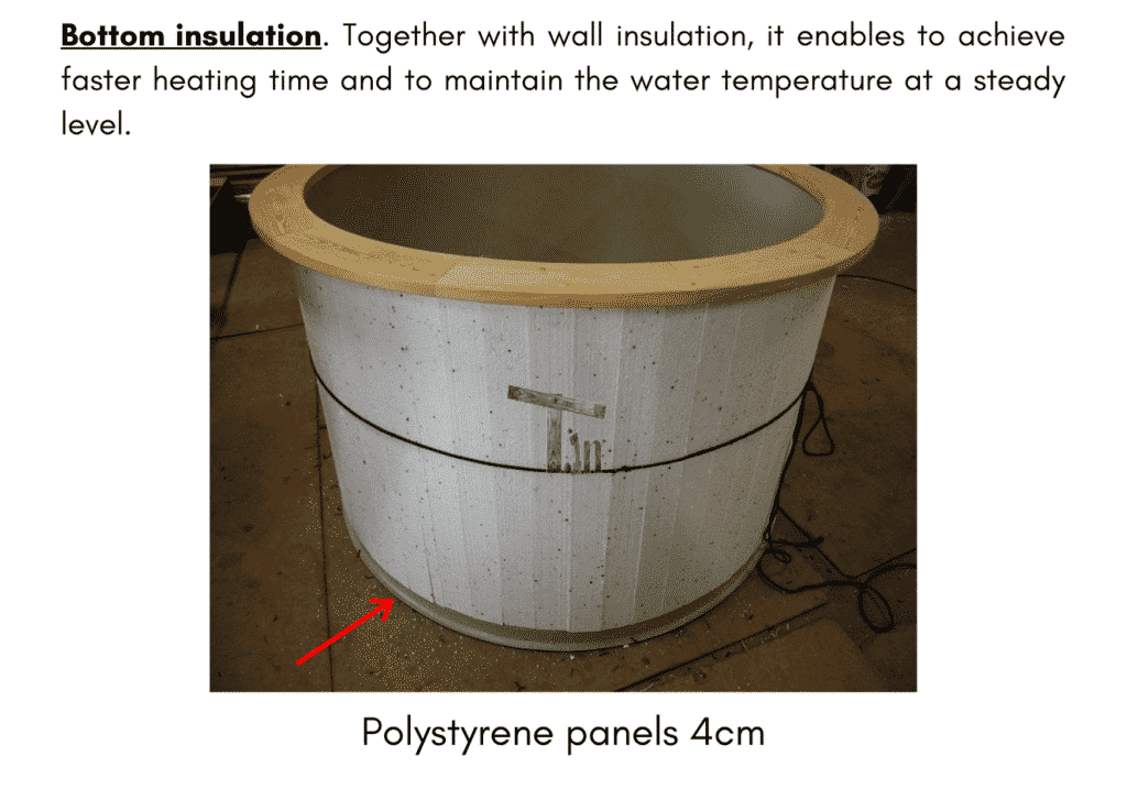 Outdoor garden hot tub jacuzzi with polypropylene liner Bottom insulation 13