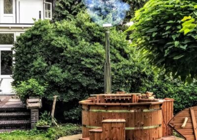 Wooden hot tub thermo wood