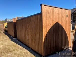 Outdoor modern sauna with a glass front (20)