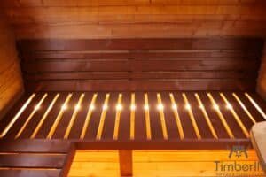 Outdoor oval sauna with an integrated hot tub (64)