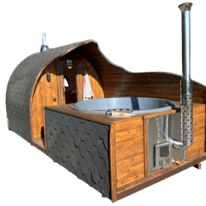 Sauna igloo 2 w 1 z wanną z hydromasażem z włókna szklanego (1)