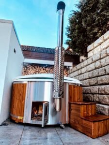 Integrated Wood-Fired Stove for Hot Tub – 30 KW 316 Stainless Steel