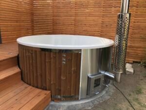 Integrated Wood-Fired Stove for Hot Tub – 30 KW 316 Stainless Steel